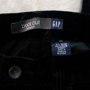GAP Black velvet boot cut pants MAKE OFFER!